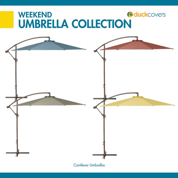 Classic Accessories Weekend 10 Ft Patio Cantilever Umbrella, Straw - USWUMB12096