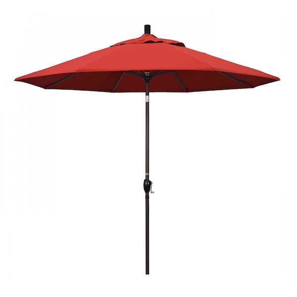 California Umbrella Patio Umbrella, Octagon, 101" H, Olefin Fabric, Red - 194061033340