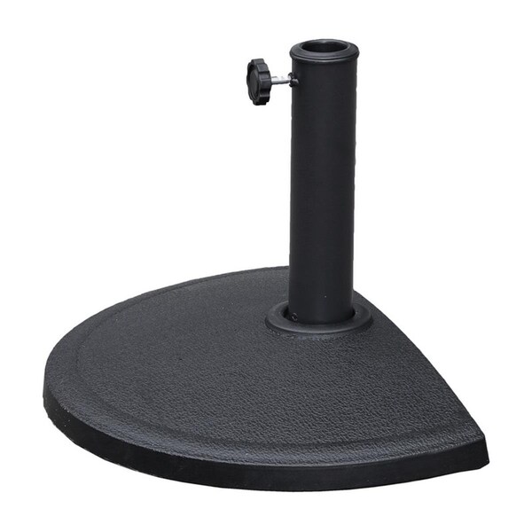 International Caravan Compound Resin Half-Round Umbrella Stand, Black - YF-BB012-BK
