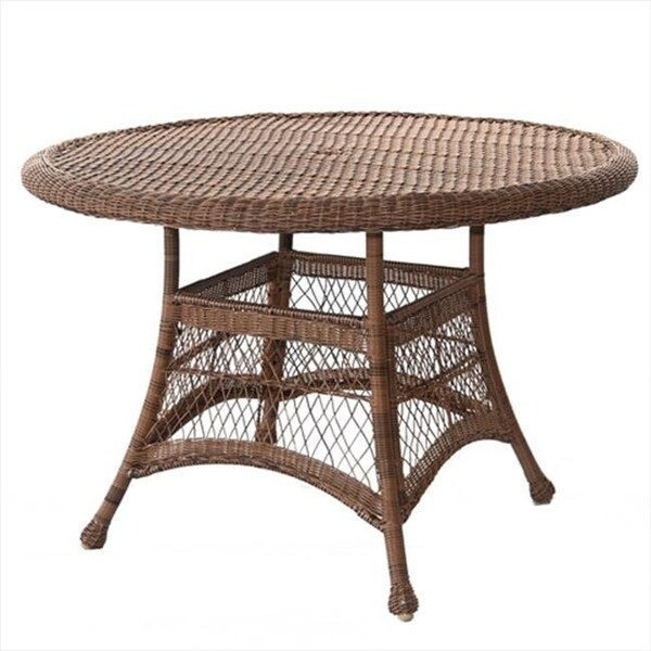 Jeco Jeco W00205D-C Honey Wicker 44 In. Round Dining Table - W00205D-C