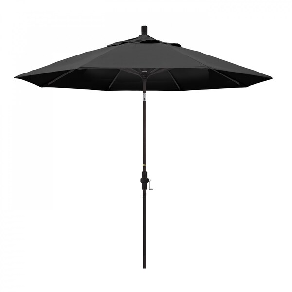 California Umbrella Patio Umbrella, Octagon, 102.38" H, Olefin Fabric, Black - 194061017531