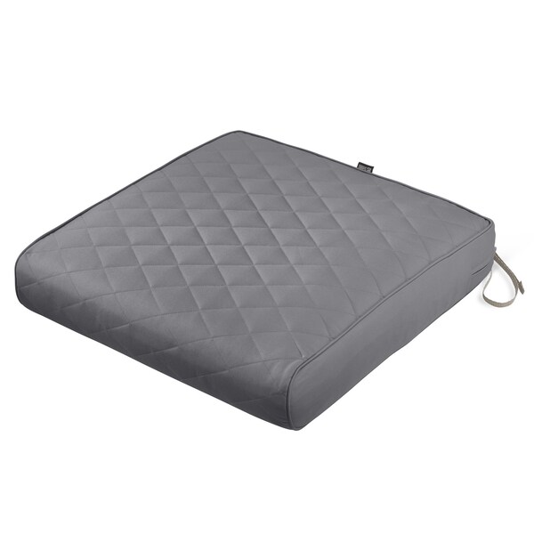 Classic Accessories Montlake Quilted Patio Cushion, Grey, 25"x27"x5" - 62-021-GREY-EC
