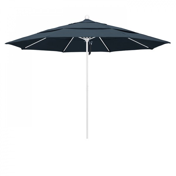 California Umbrella Patio Umbrella, Octagon, 107" H, Pacifica Fabric, Sapphire - 194061002476
