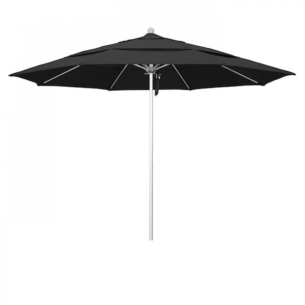 California Umbrella Patio Umbrella, Octagon, 107" H, Pacifica Fabric, Black - 194061000670