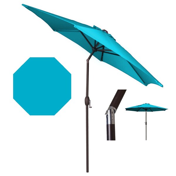 Panama Jack Outdoor Panama Jack Teal 9 Ft Alum Patio Umbrella W/Crank - PJO-6001-TEAL