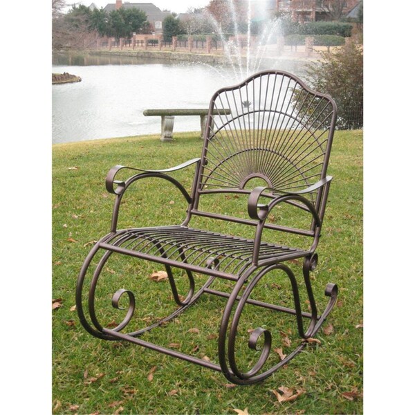 International Caravan Sun Ray Iron Rocker, Bronze - 3482-HD-BZ