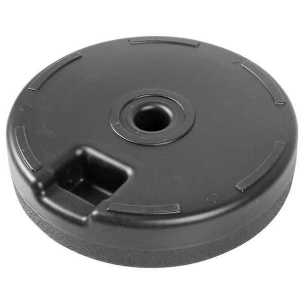 Leisuremod Bovilar Modern Outdoor Patio 20in Round Fillable Free Standing Umbrella Base - BU20BL