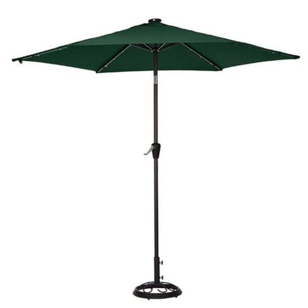 Living Accents UMS90BKOBD-01 9 ft. Green Solar Market Umbrella - 8462392