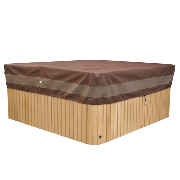 Classic Accessories Classic Accessories UHT969614 94 in. Ultimate Square Hot Tub Cap & Duck Covers; Mocha Cappuccino - UHT969614