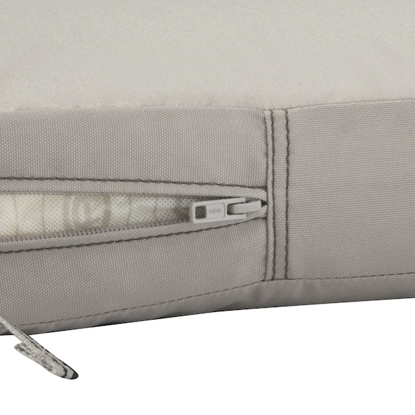 Classic Accessories Ravenna Water-Resistant 72x21x3" Patio Chaise Lounge Cushion, Mushroom - 62-001-MUSHRM-EC