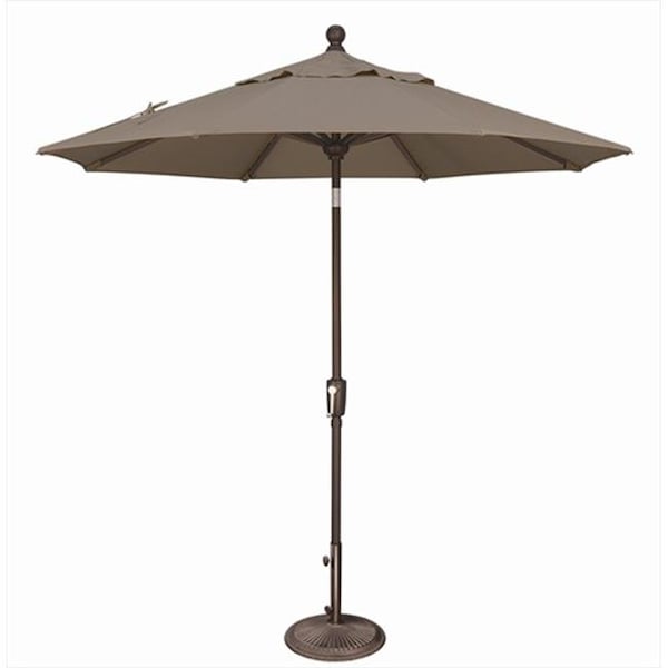 Simplyshade SimplyShade 7.5 ft. Octagon Push Button Tilt Market Umbrella  Taupe - SSUM92-7500-D3474