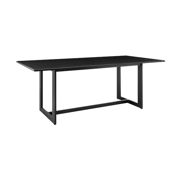 Armen Living Grand Outdoor Patio 5-Piece Dining Table Set in Aluminum with Gray Cushions - 840254333260