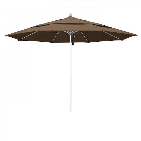 California Umbrella Patio Umbrella, Octagon, 107" H, Sunbrella Fabric, Cocoa - 194061000229