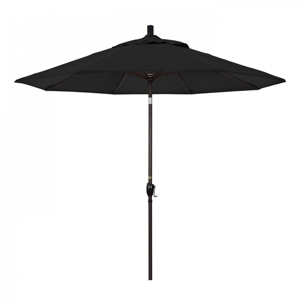 California Umbrella Patio Umbrella, Octagon, 101" H, Sunbrella Fabric, Black - 194061032961