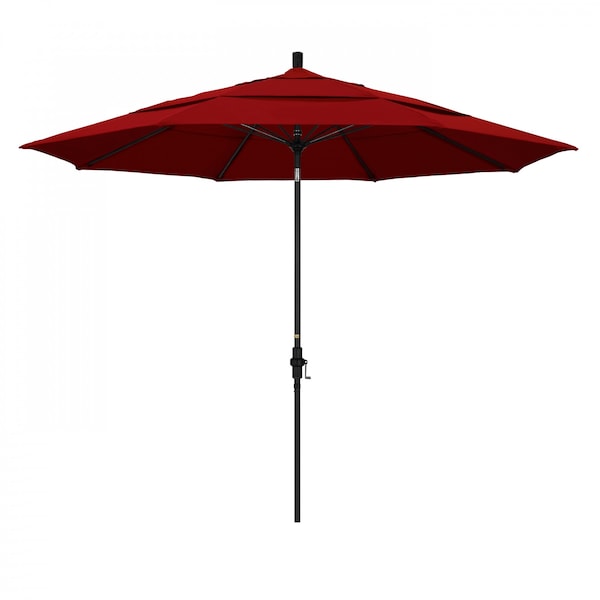 California Umbrella Patio Umbrella, Octagon, 109.5" H, Sunbrella Fabric, Jockey Red - 194061022269