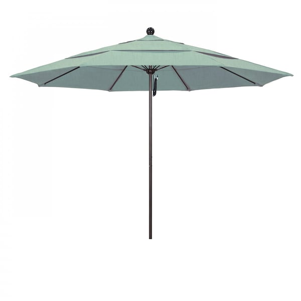 California Umbrella Patio Umbrella, Octagon, 107" H, Sunbrella Fabric, Spa - 194061001004
