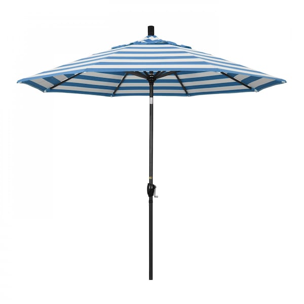 California Umbrella Patio Umbrella, Octagon, 101" H, Sunbrella Fabric, Cabana Regatta - 194061035054