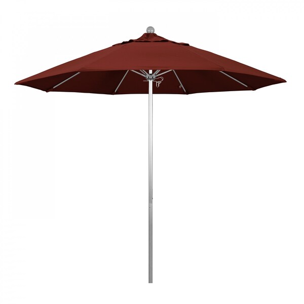 California Umbrella Patio Umbrella, Octagon, 103" H, Sunbrella Fabric, Henna - 194061005446