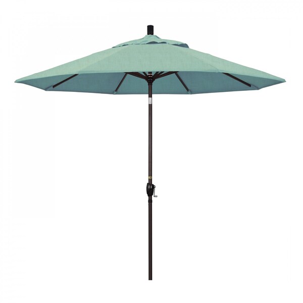 California Umbrella Patio Umbrella, Octagon, 101" H, Sunbrella Fabric, Spa - 194061032985
