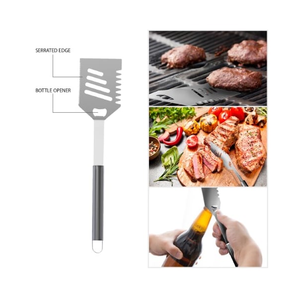 Hastings Home BBQ Grilling Tool Kit, 19 Piece Stainless Steel Summer Barbecue Grill Utensil Set with Carrying Case - 661228NSV