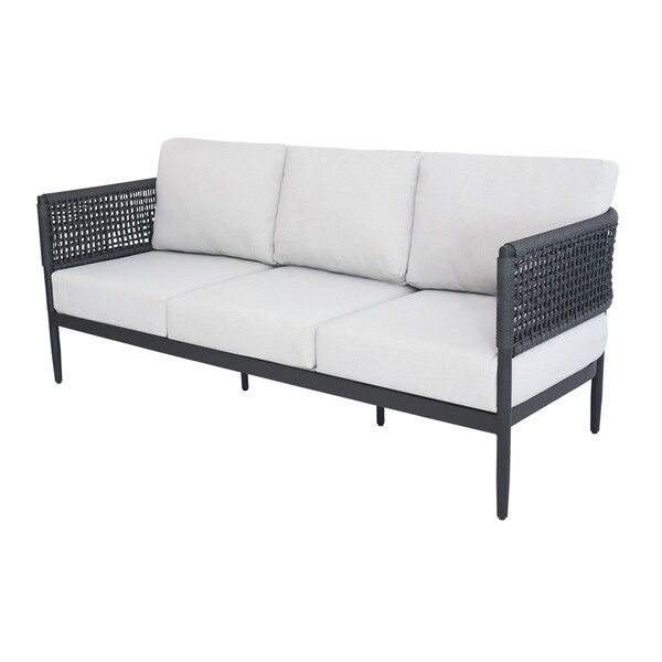 International Concepts Outdoor 3 Piece Patio Furniture Set Including the Sofa, Coffee Table, and Swivel Rocking Chair - KODOT-12RC-201SW-203