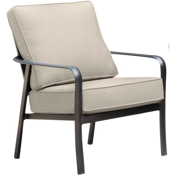 Hanover Cortino Aluminum Club Chair with Plush Sunbrella Cushions - CORTSDCHR-1GMASH