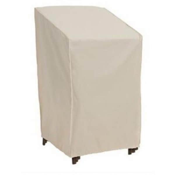Mr. Bar-B-Q 30 x 27 x 48 in. 0.08-75G PP Elastic Taupe Stacked Chair Cover - 100828