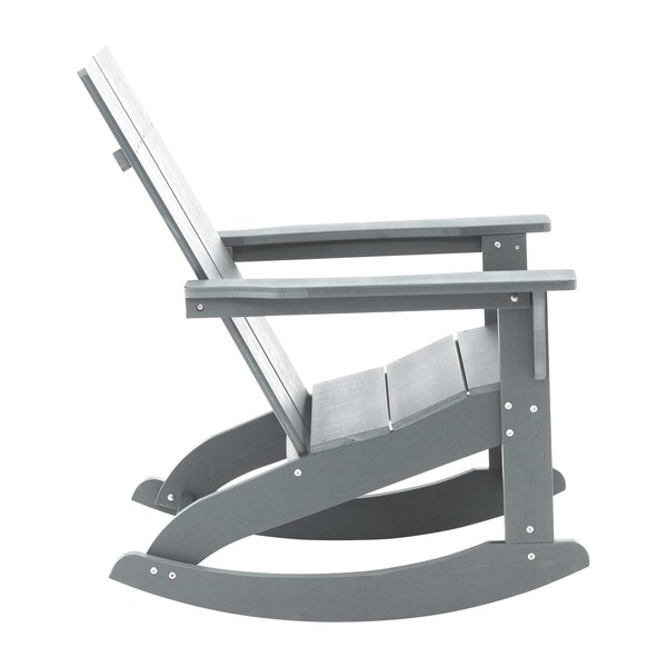 Flash Furniture Gray Modern Poly Resin Adirondack Rockers, PK 2 - JJ-C14709-GY-2-GG