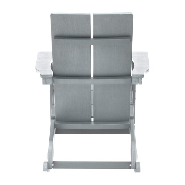 Flash Furniture Gray Modern Poly Resin Adirondack Rockers, PK 2 - JJ-C14709-GY-2-GG