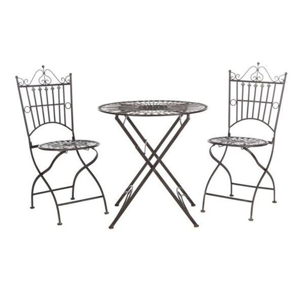 Safavieh Belen Bistro Set; Black Rust - PAT5020B