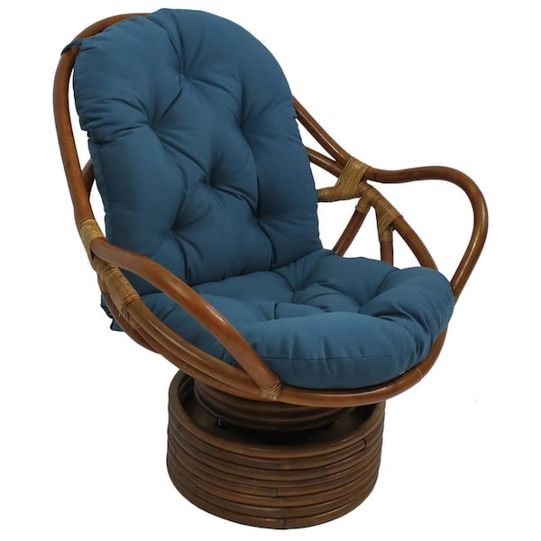 International Caravan Swivel Rocker with Twill Cushion, Indigo - 3310-TW-IN