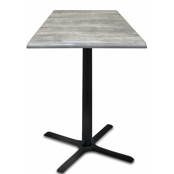 Holland Bar Stool Co 42" Tall In/Outdoor All-Season Table, 36" x 36" Square Greystone Top - OD211-3042BWOD36SQGRYSTN