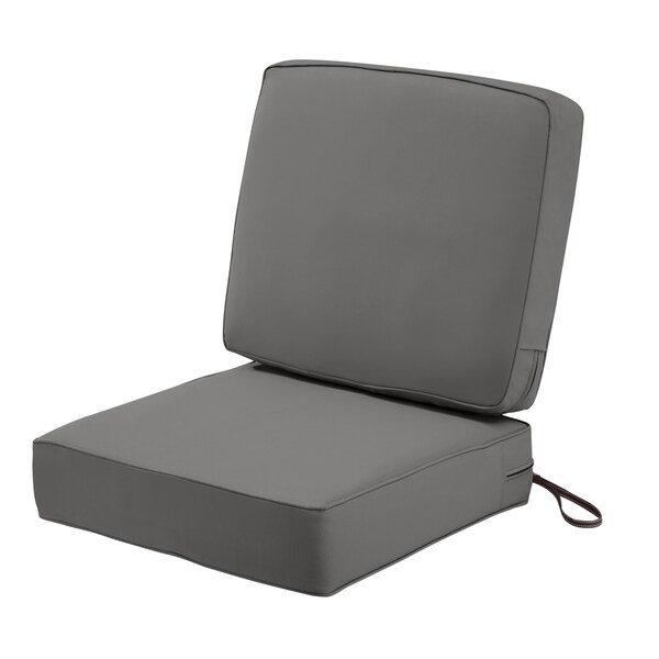 Classic Accessories Montlake Light Charcoal Cushion Set, 25"x25"x5" - 62-020-LCHARC-SET