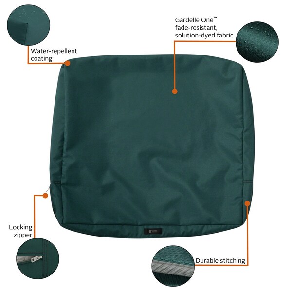 Classic Accessories Ravenna Patio Cushion Slipcover, Mallard Green, 21 - 60-374-011101-RT