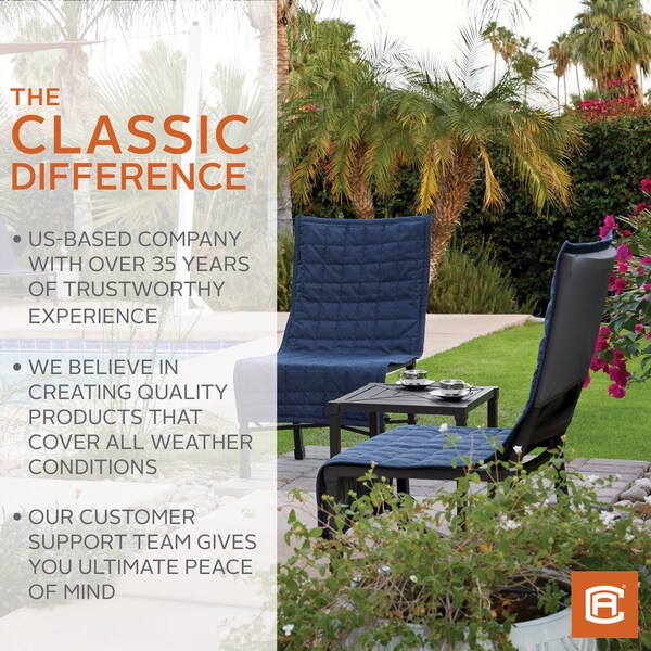 Classic Accessories Montlake Heather Fern Patio Chaise Slipcover, 72"x21" - 56-012-041101-RT