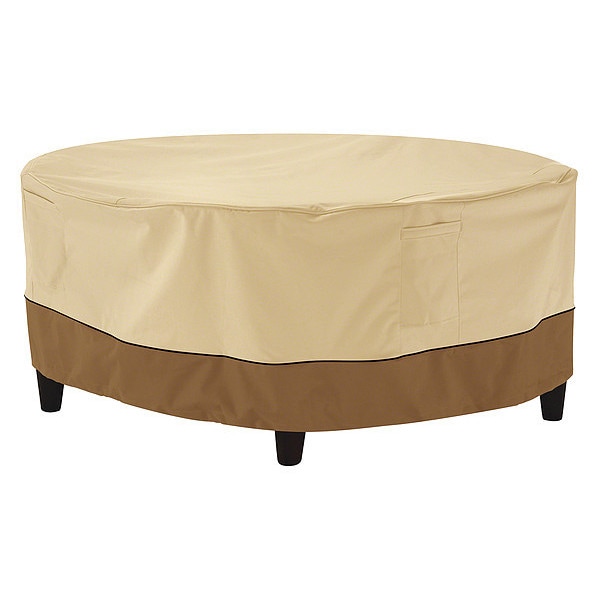 Classic Accessories Veranda Medium Round Ottoman/Coffee Table Cover, 32"x32" - 55-855-031501-00