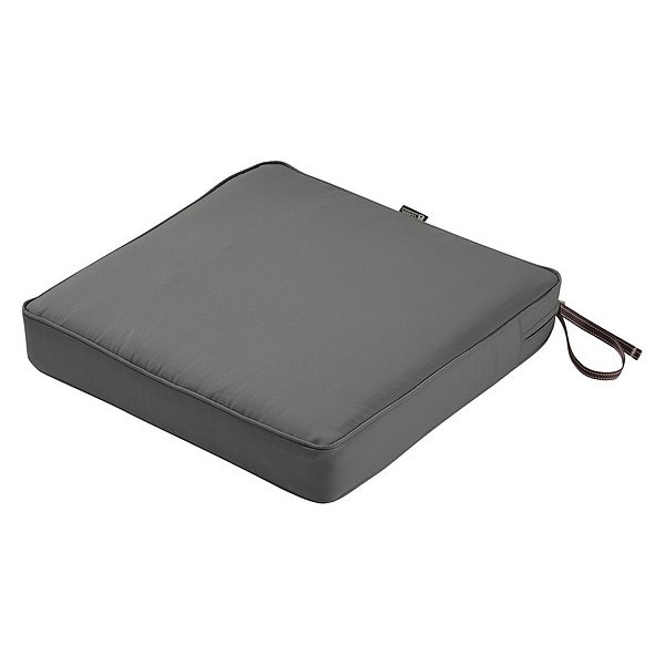 Classic Accessories Square Dining Seat Cushion, Grey, 19"x19"x3" - 62-008-LCHARC-EC