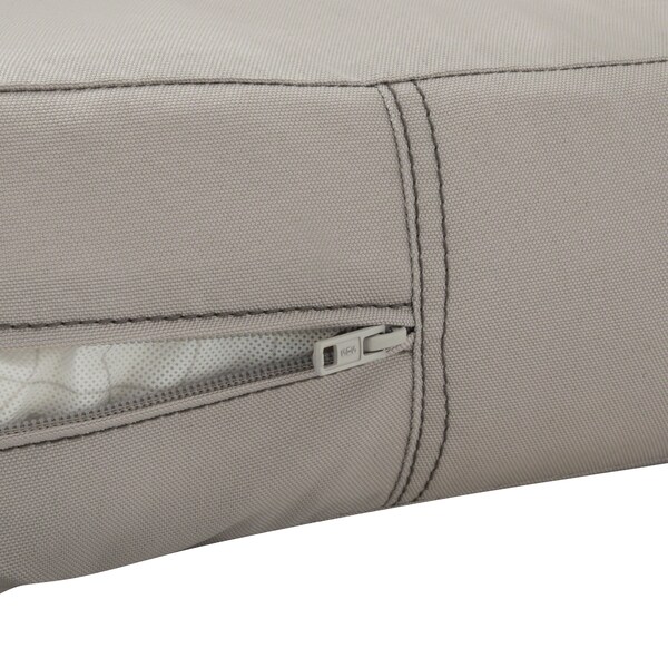 Classic Accessories Patio Lounge Chair/Loveseat Back Cushion, 23 x 20 x 4 Inch, Mushroom - 62-060-MUSHRM-EC
