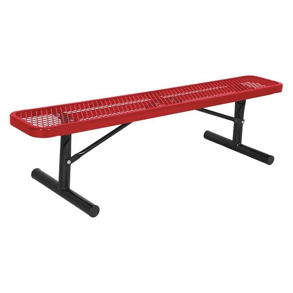 Ultrasite Portable Park Bench, No Back, Red - 942P-V6-RED