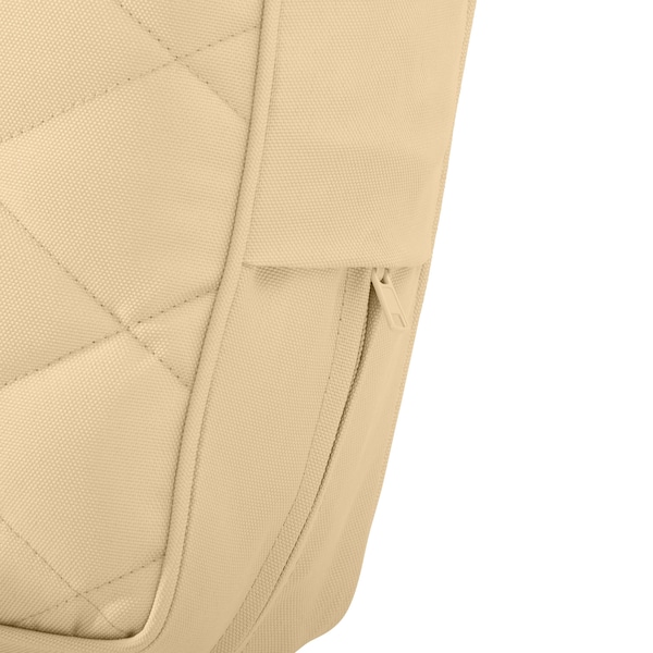 Classic Accessories Montlake Quilted Cushion Slipcover, Chamomile, 25"x25"x5" - 60-463-016201-RT