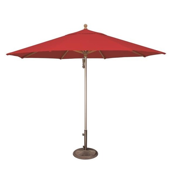 Simply Shade SimplyShade SSUWA811SS-A5403 Ibiza 11 ft. Sunbrella Wood & Aluminum Umbrella  Tangerine - SSUWA811SS-A5403