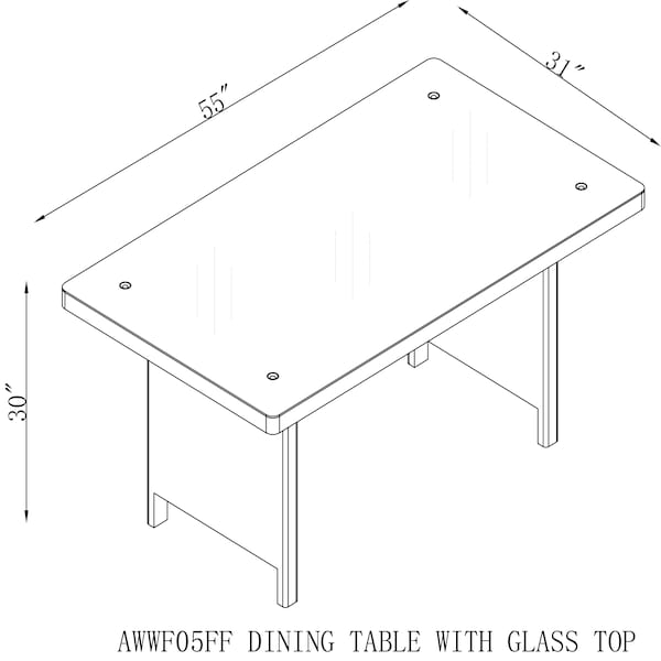 Alaterre Furniture Asti All-Weather Wicker Outdoor 30"H  Dining Table with Glass Top - AWWF05FF