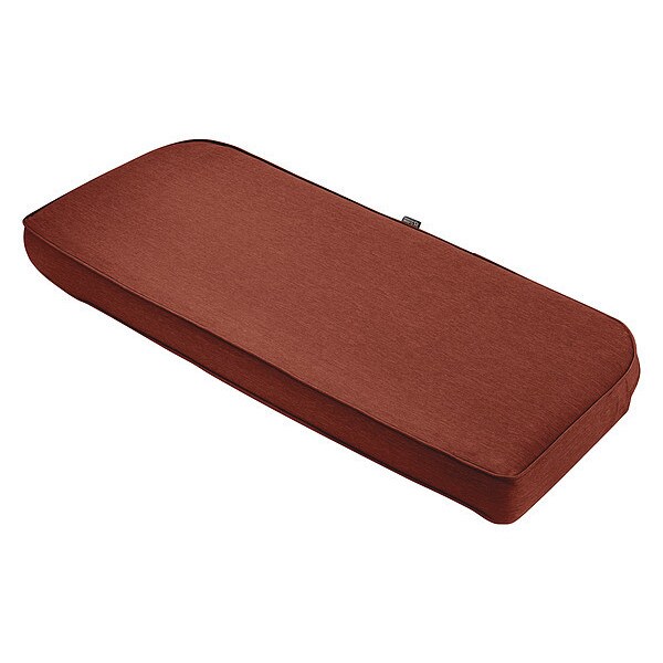 Classic Accessories Montlake Bench/Settee Contoured Back Cushion, Heather Henna, 18"x41" - 62-016-HHENNA-EC