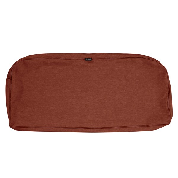 Classic Accessories Montlake Bench/Settee Contoured Back Cushion, Heather Henna, 18"x41" - 62-016-HHENNA-EC