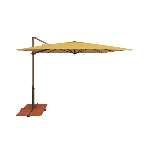 Cerrar SimplyShade Skye 8.6 ft. Square Solefin Cantilever Umbrella with Cross Base Lemon - CE2650454