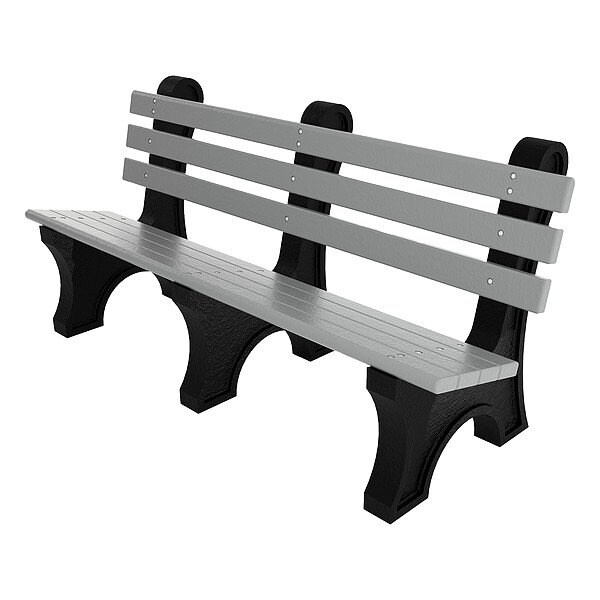 Ultrasite Outdoor Bench, 72 in L, Gray - PB 6GRACPAE