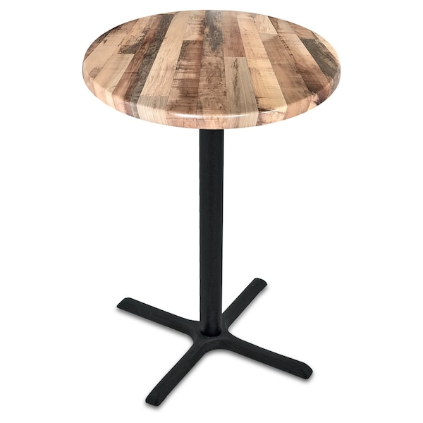 Holland Bar Stool Co 30" Tall In/Outdoor All-Season Table, 36" dia. Rustic Top - OD211-3030BWOD36RRUSTIC