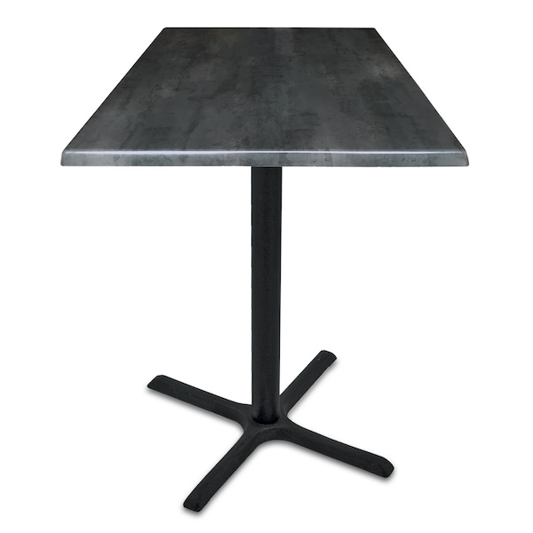Holland Bar Stool Co 42" Tall In/Outdoor All-Season Table, 30" x 30" Square Black Steel Top - OD211-3042BWOD30SQBLKSTL