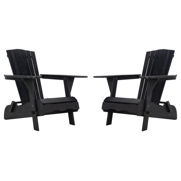 Safavieh Breetel Adirondack Chair, Black, 2PK - PAT7034D-SET2