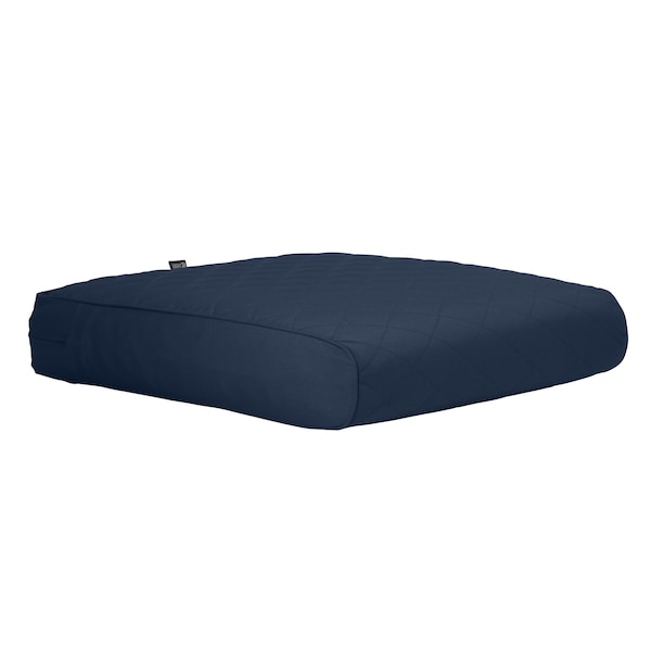 Classic Accessories Montlake Quilted Cushion Slipcover, Navy, 21"x20"x4" - 60-486-015501-RT